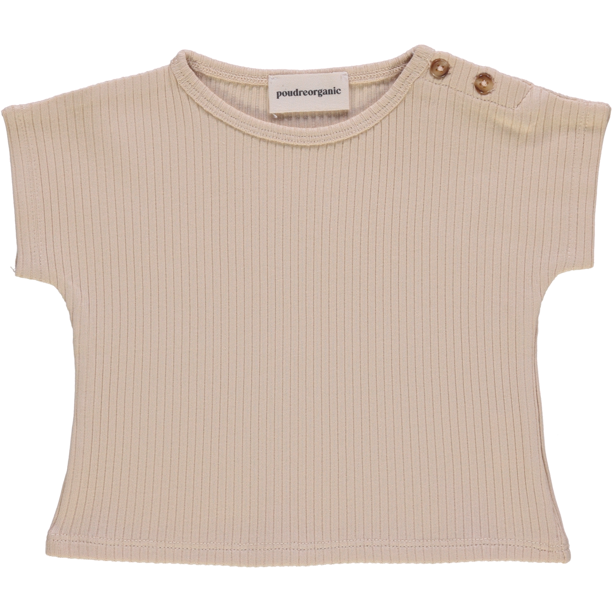 Poudre Organic T-SHIRT DIGITAL CÔTELÉ Biscotti