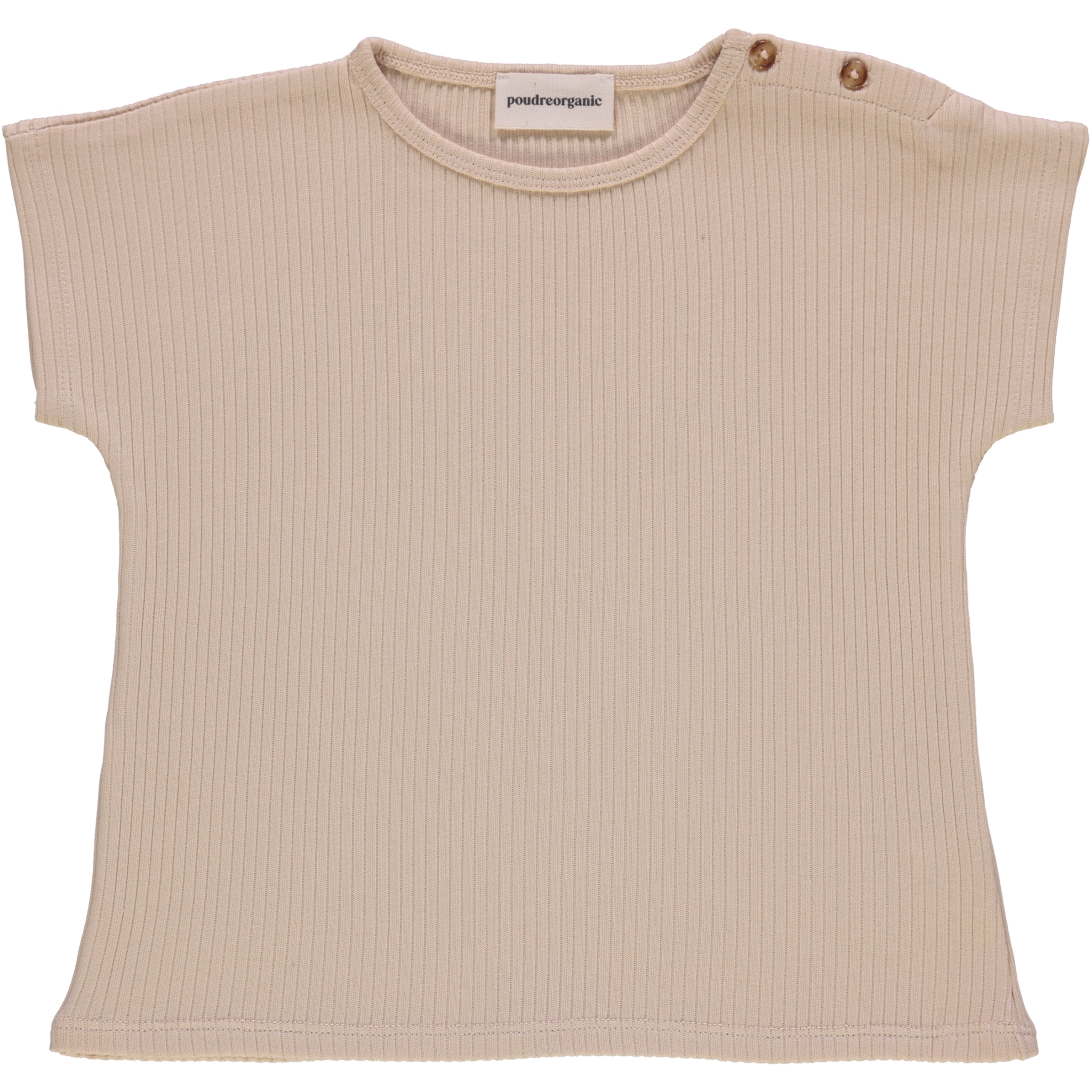 poudre organic T-SHIRT DIGITAL CÔTELÉ Biscotti