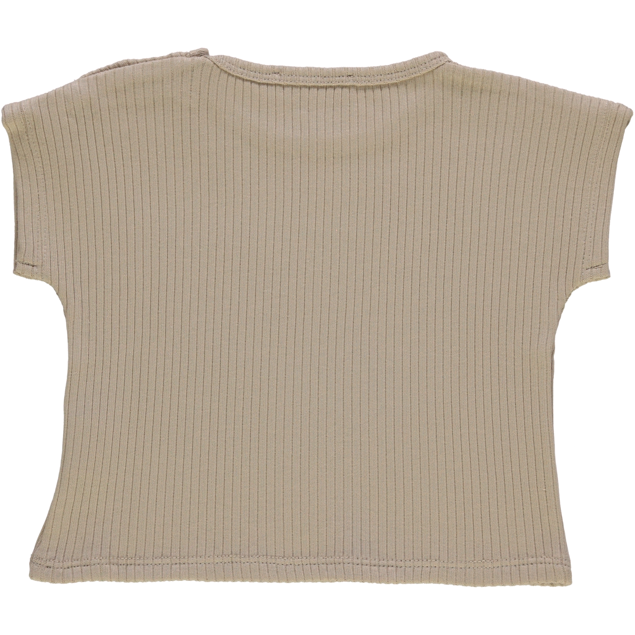Poudre Organic T-SHIRT DIGITAL CÔTELÉ Olive Gray
