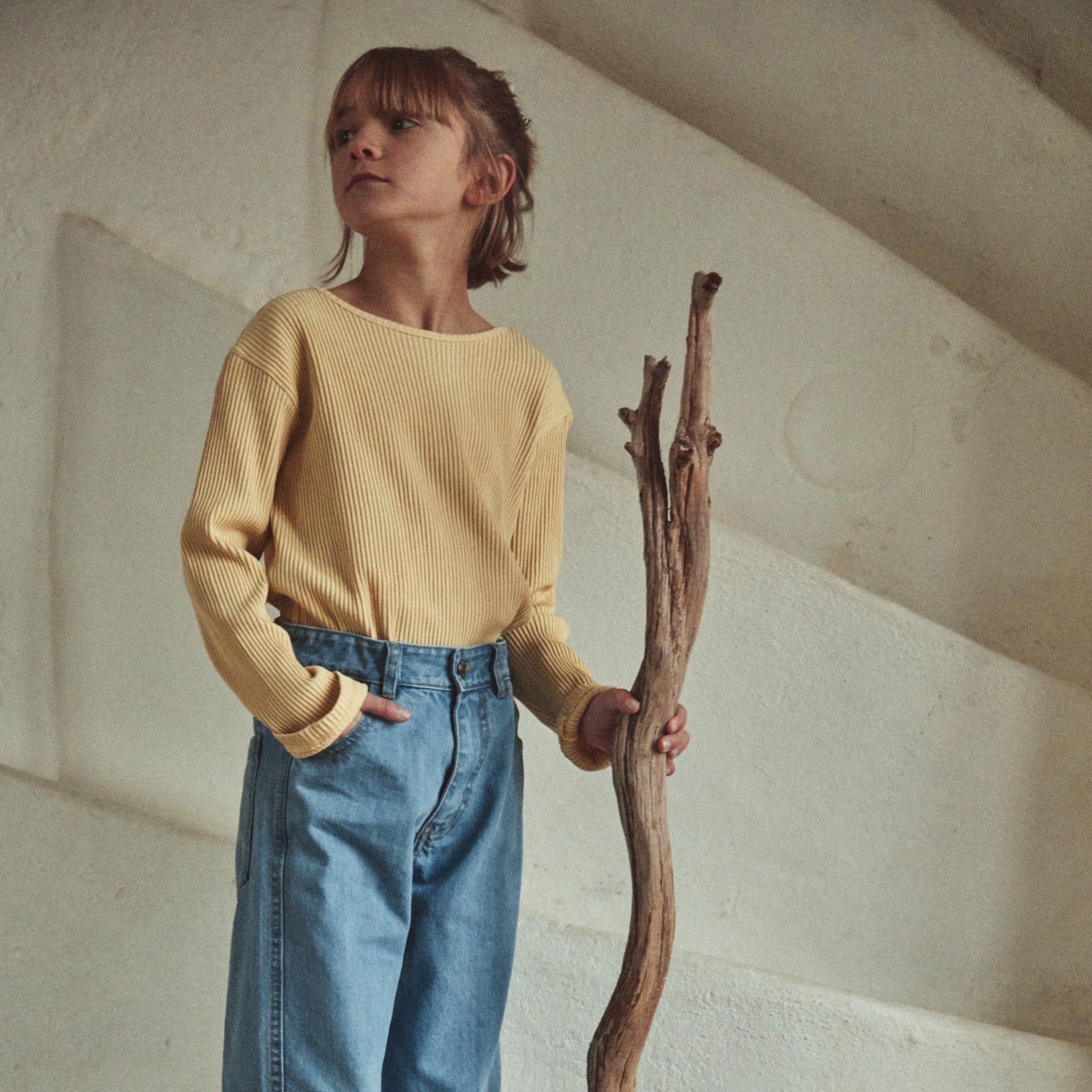 Poudre Organic T-SHIRT OLIVE CÔTELÉ Sahara Sun