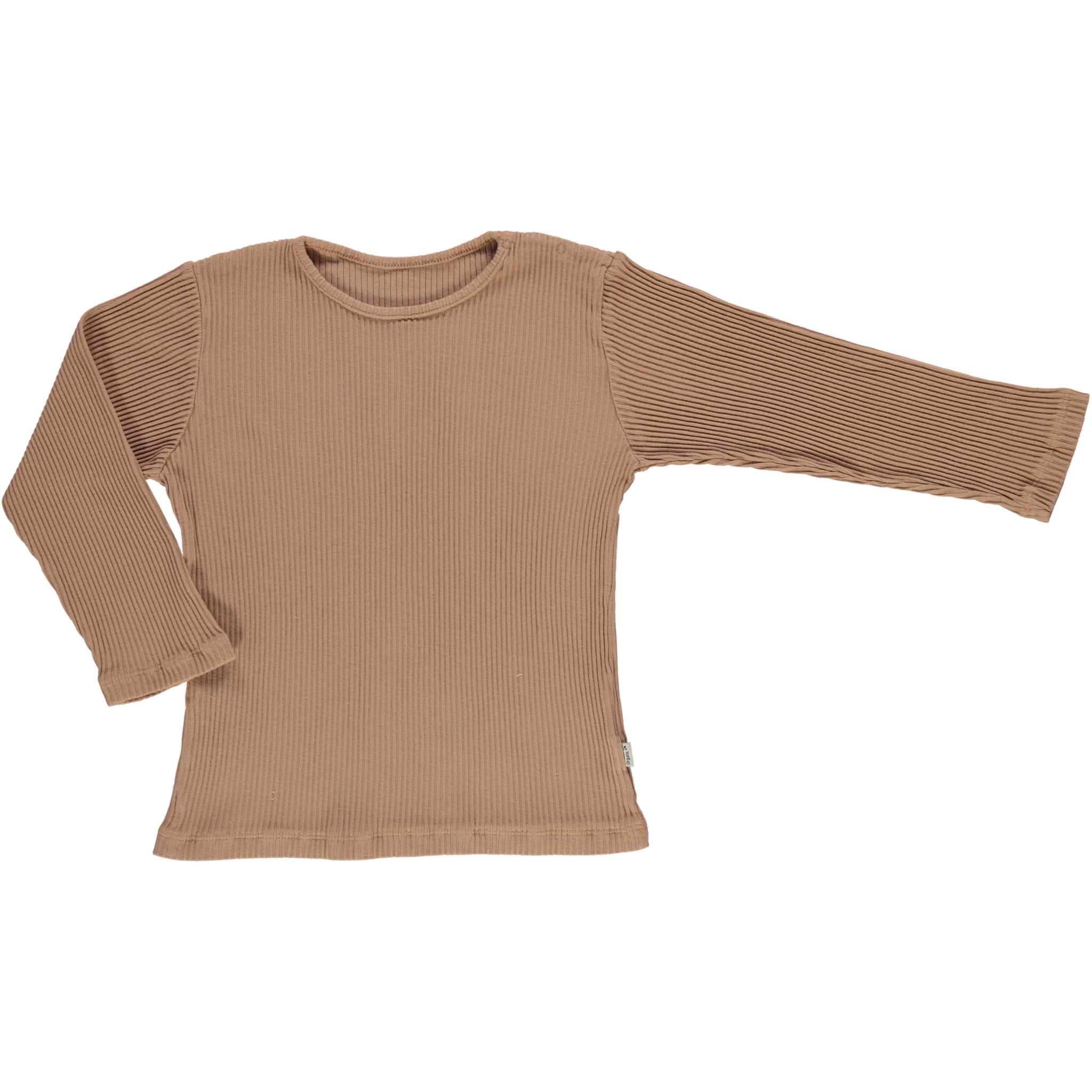 poudre organic T-SHIRT OLIVE CÔTELÉ Tan