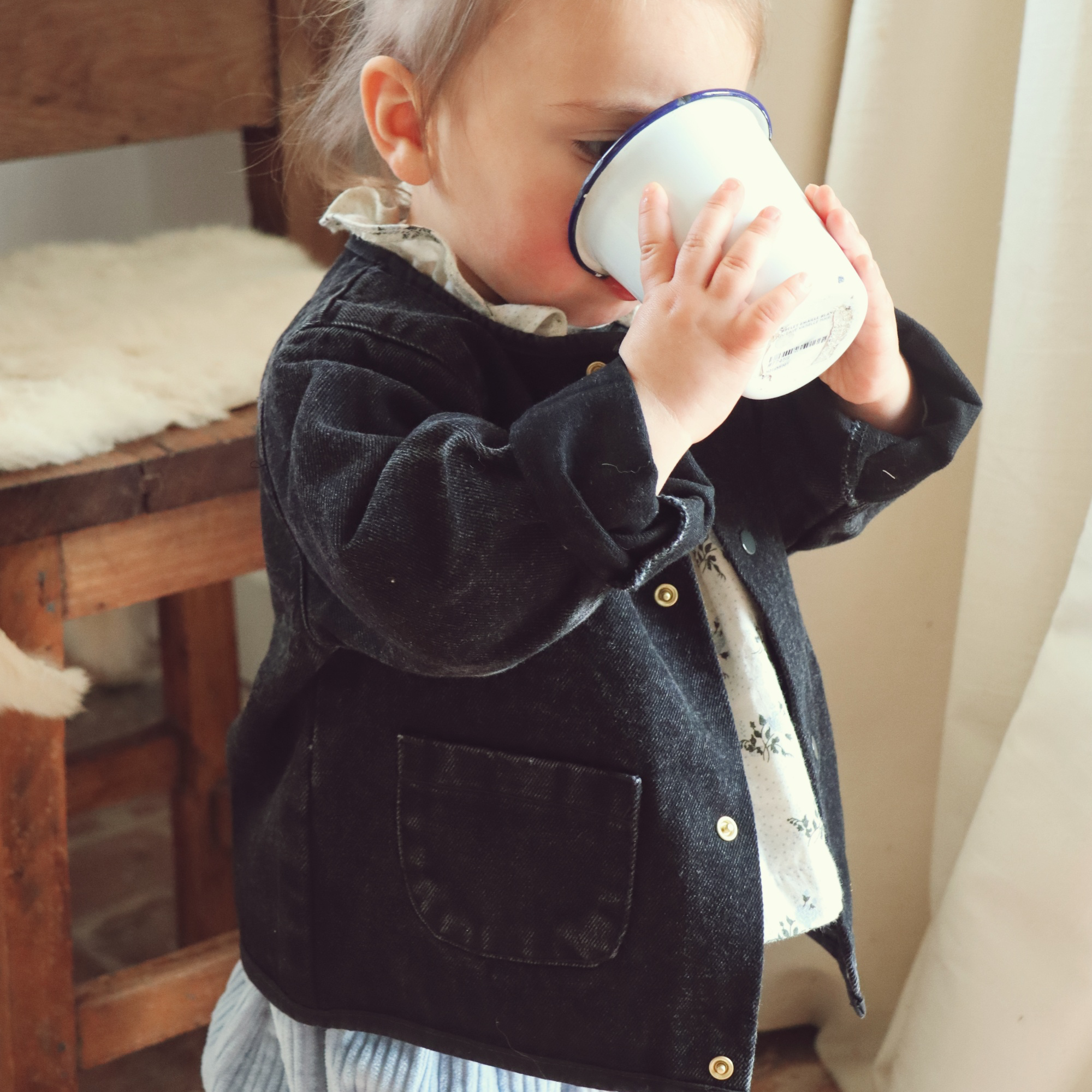 Poudre Organic VESTE MANIOC Denim Noir