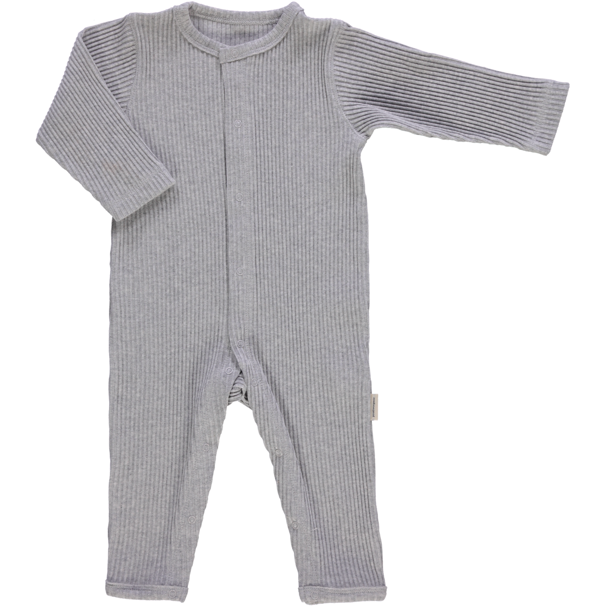 poudre organic PYJAMA AIRELLE CÔTELÉ Gris Clair Chiné