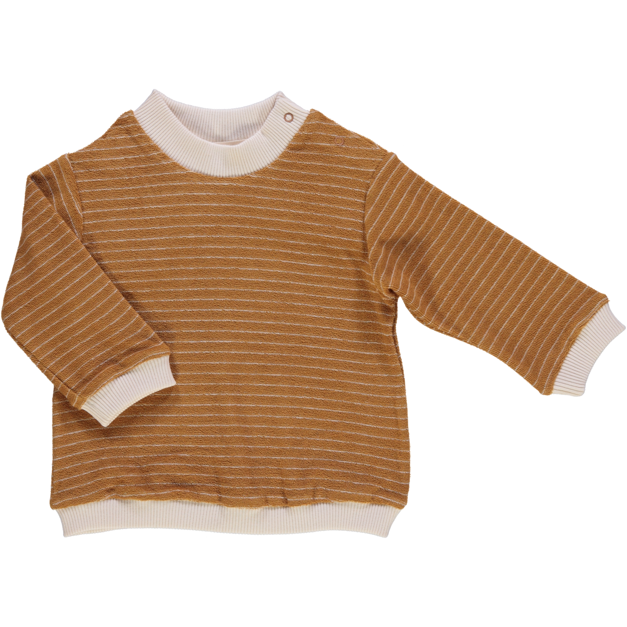 Poudre Organic SWEATSHIRT ASARET Rayures Biscotti / Bone Brown