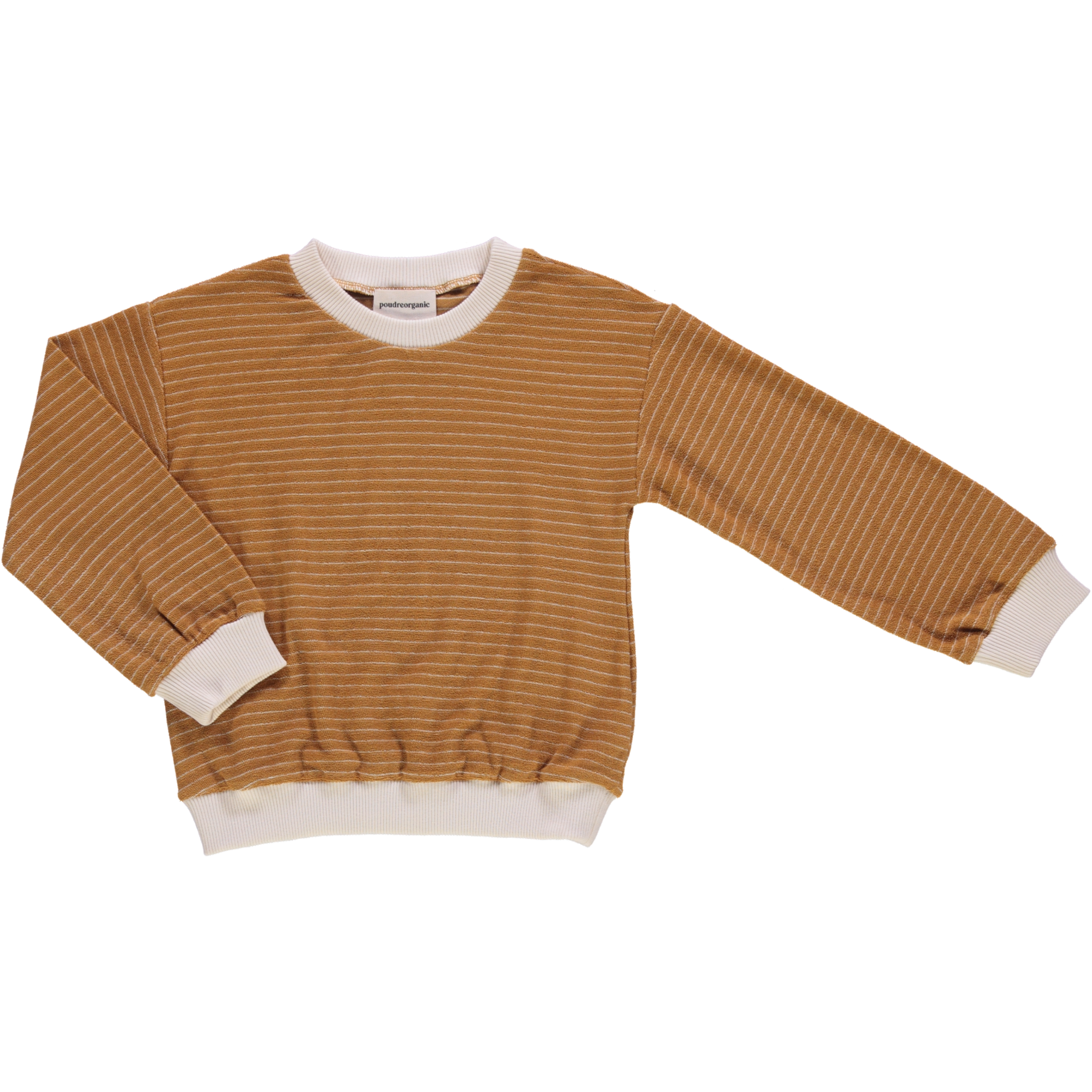poudre organic SWEATSHIRT ASARET Rayures Biscotti / Bone Brown