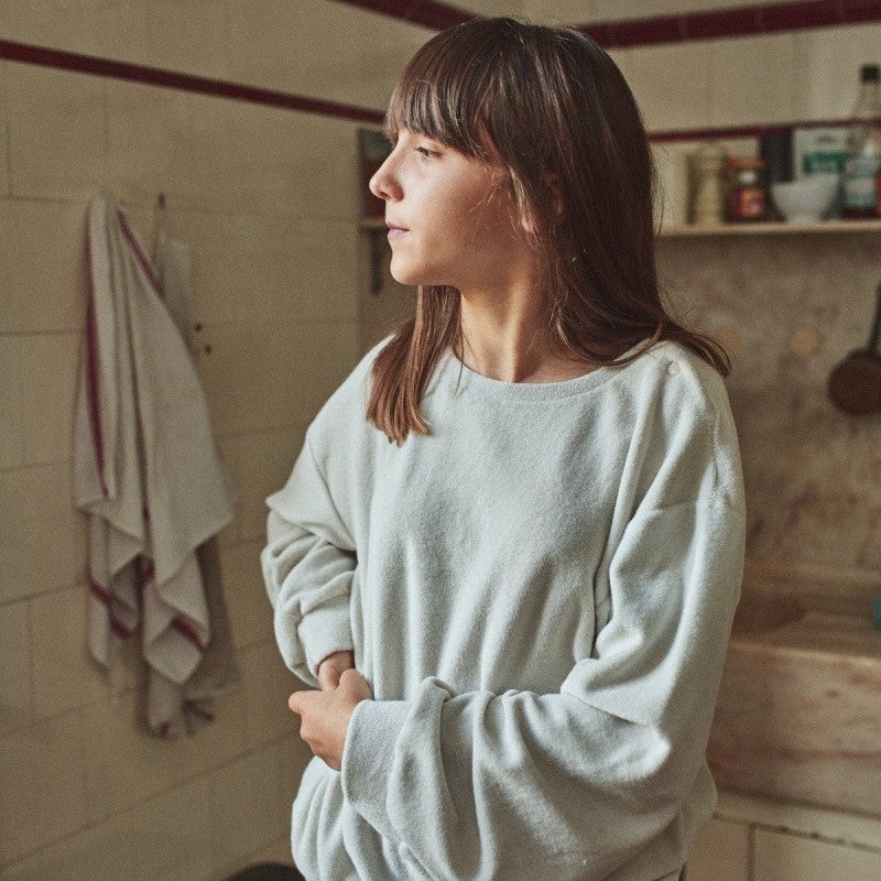 Poudre Organic SWEATSHIRT CASSANDRE ÉPONGE Lunar Rock