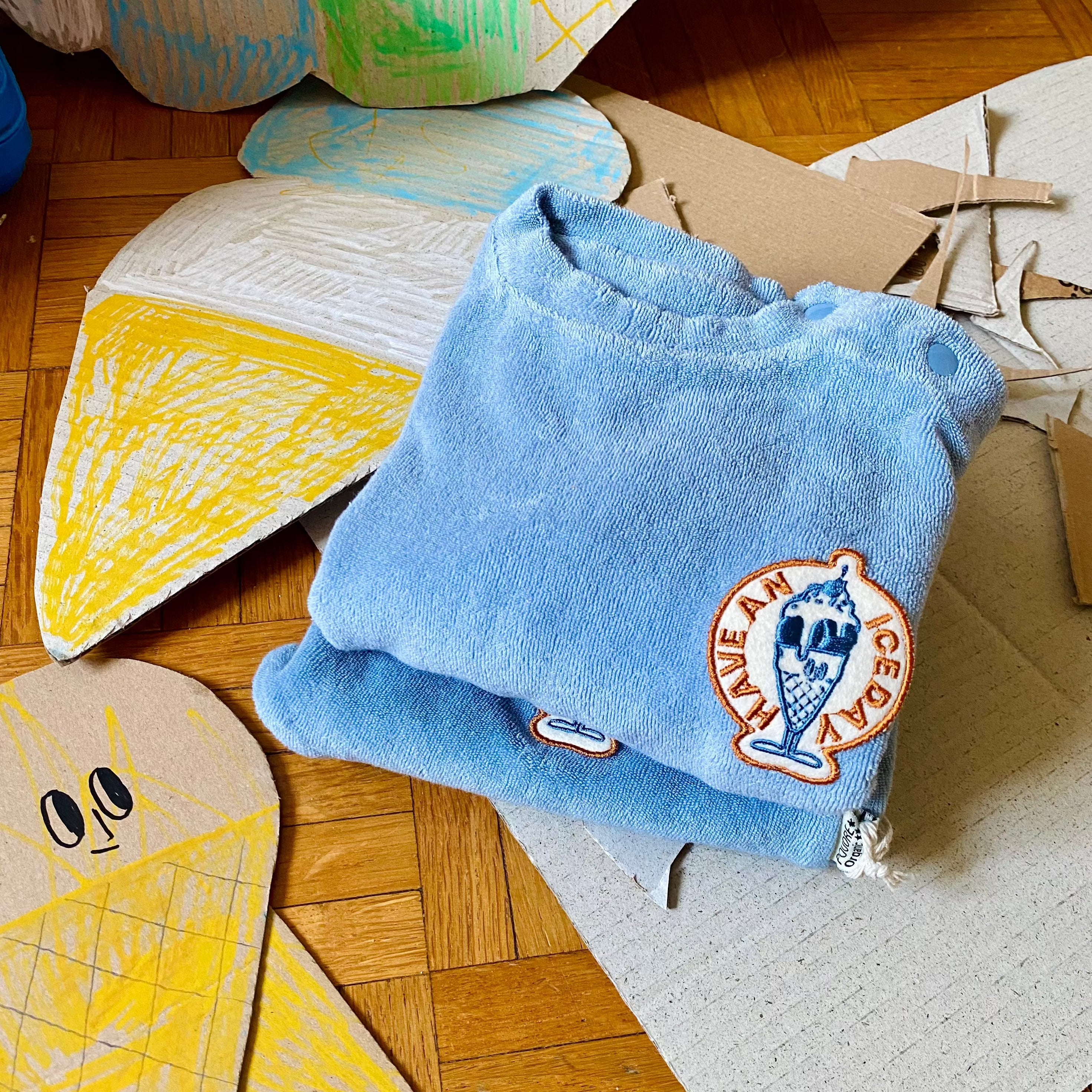 Poudre Organic SWEATSHIRT CASSANDRE ICE-CREAM Blue Fog