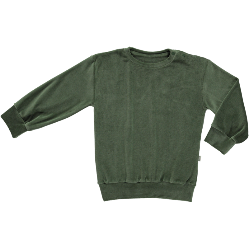 Poudre Organic SWEATSHIRT CASSANDRE VELOURS Forest Green