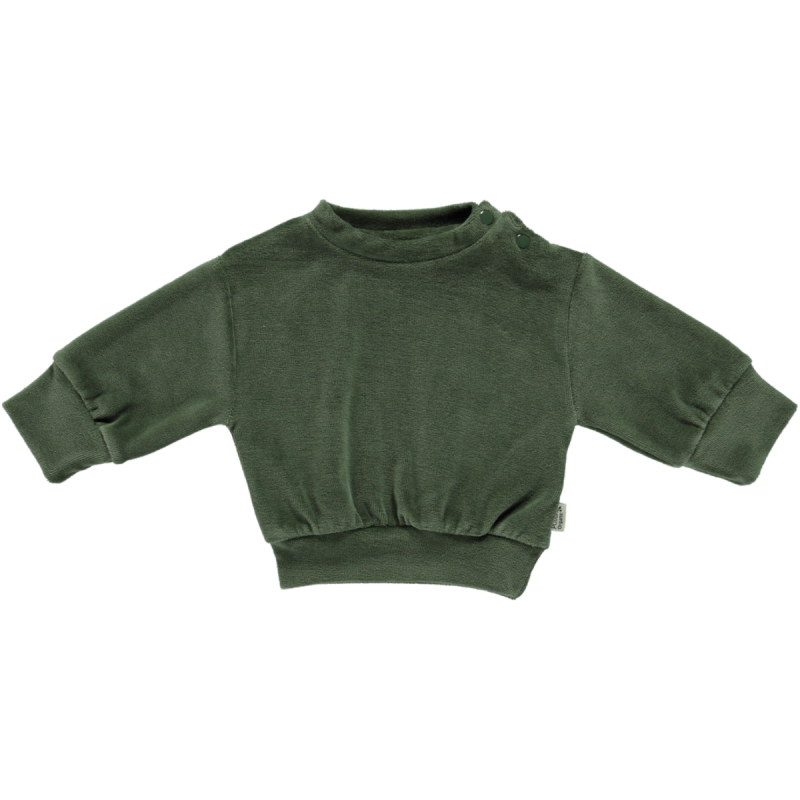 poudre organic SWEATSHIRT CASSANDRE VELOURS Forest Green