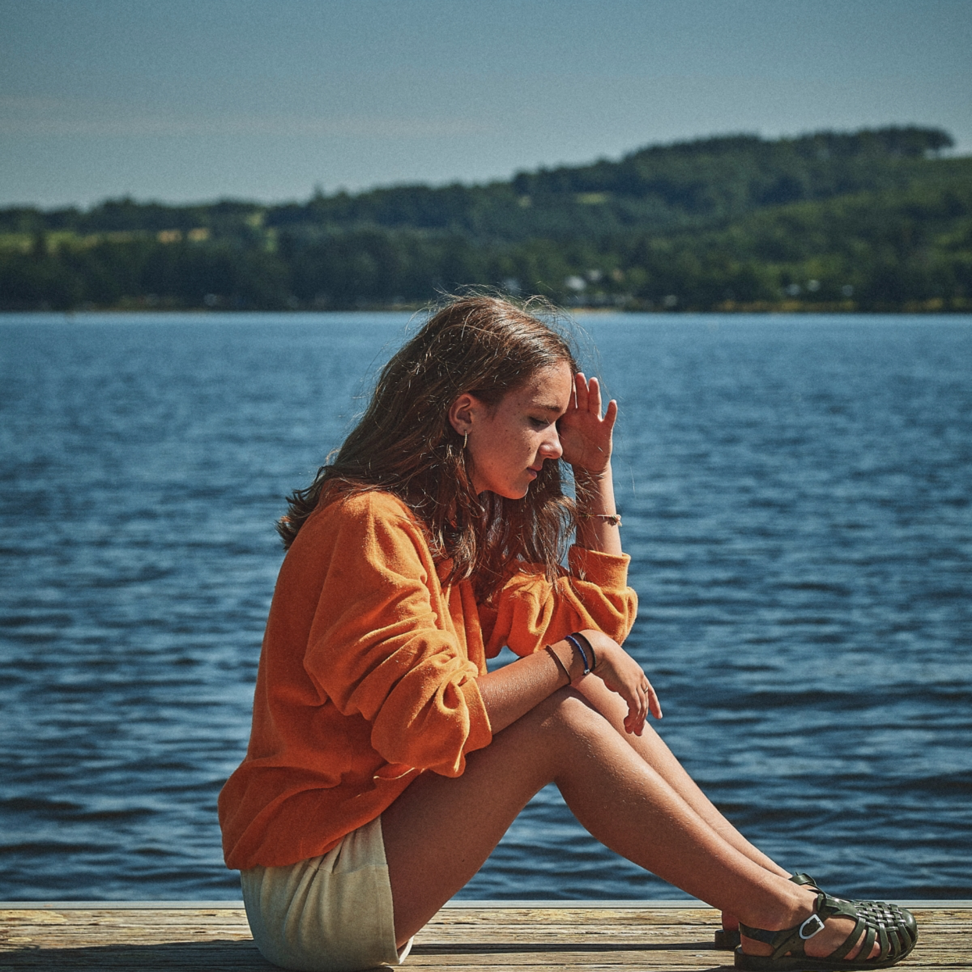 Poudre Organic SWEATSHIRT JOJOBA ÉPONGE Russet Orange