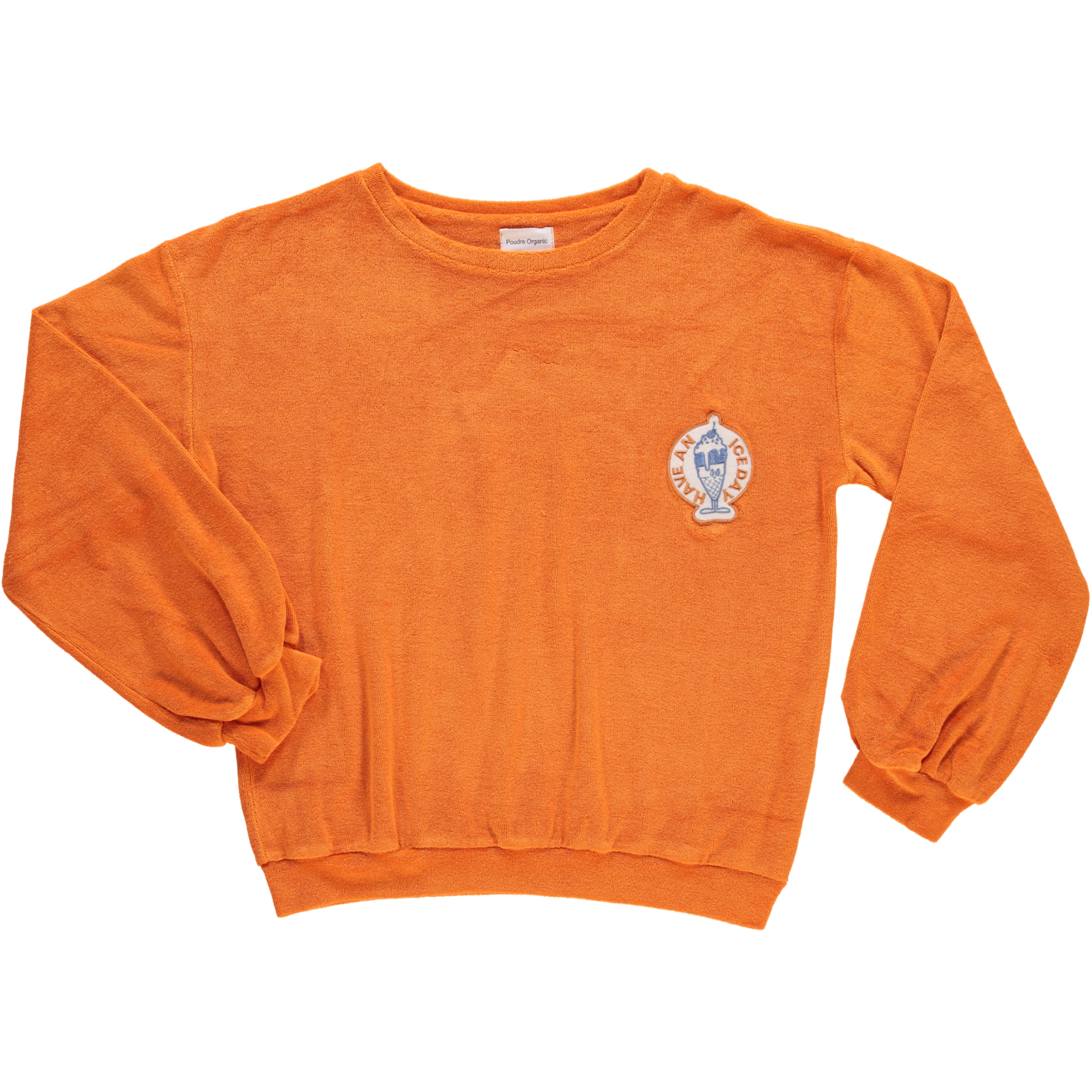 poudre organic SWEATSHIRT JOJOBA ICE-CREAM Russet Orange