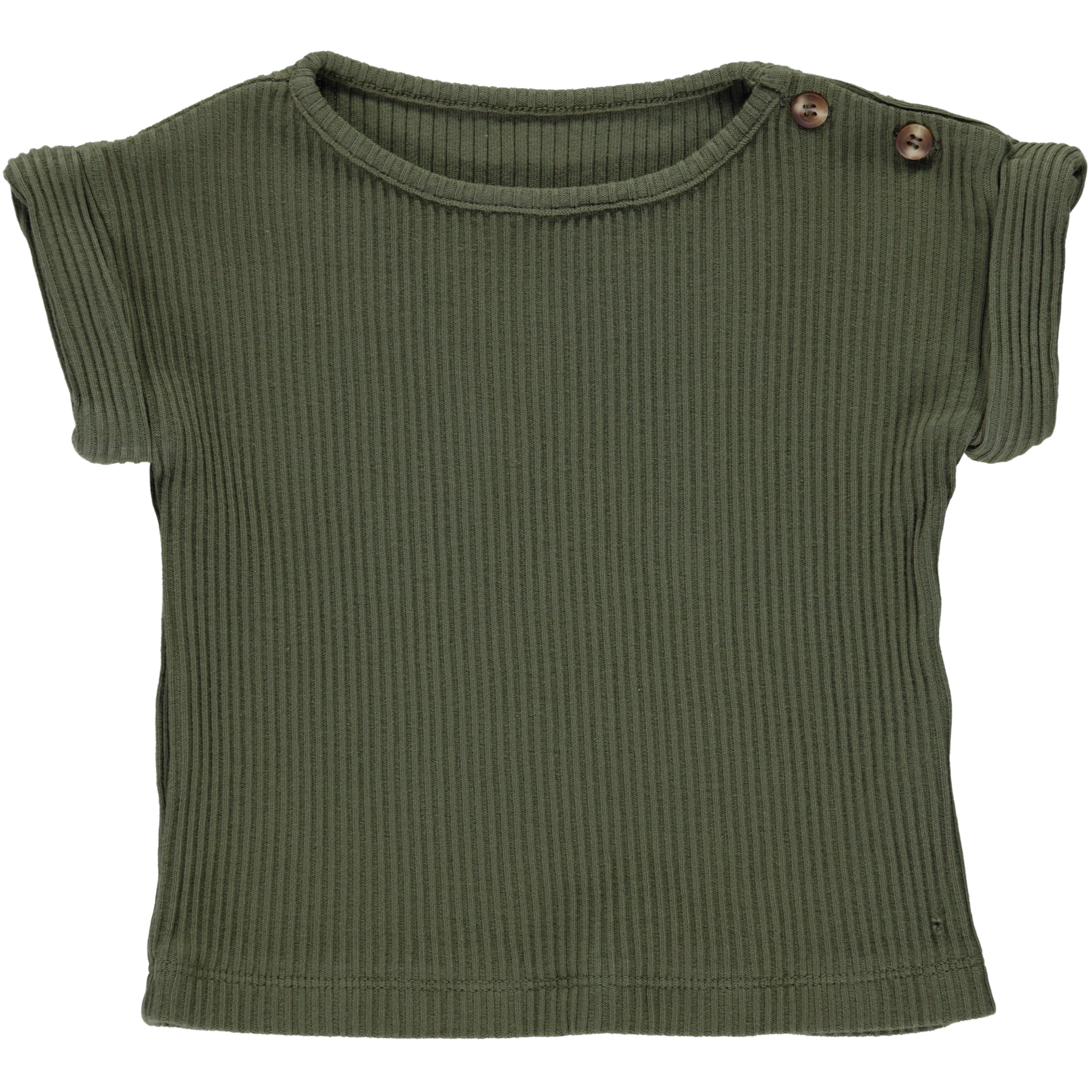poudre organic T-SHIRT BOURRACHE CÔTELÉ Forest Green
