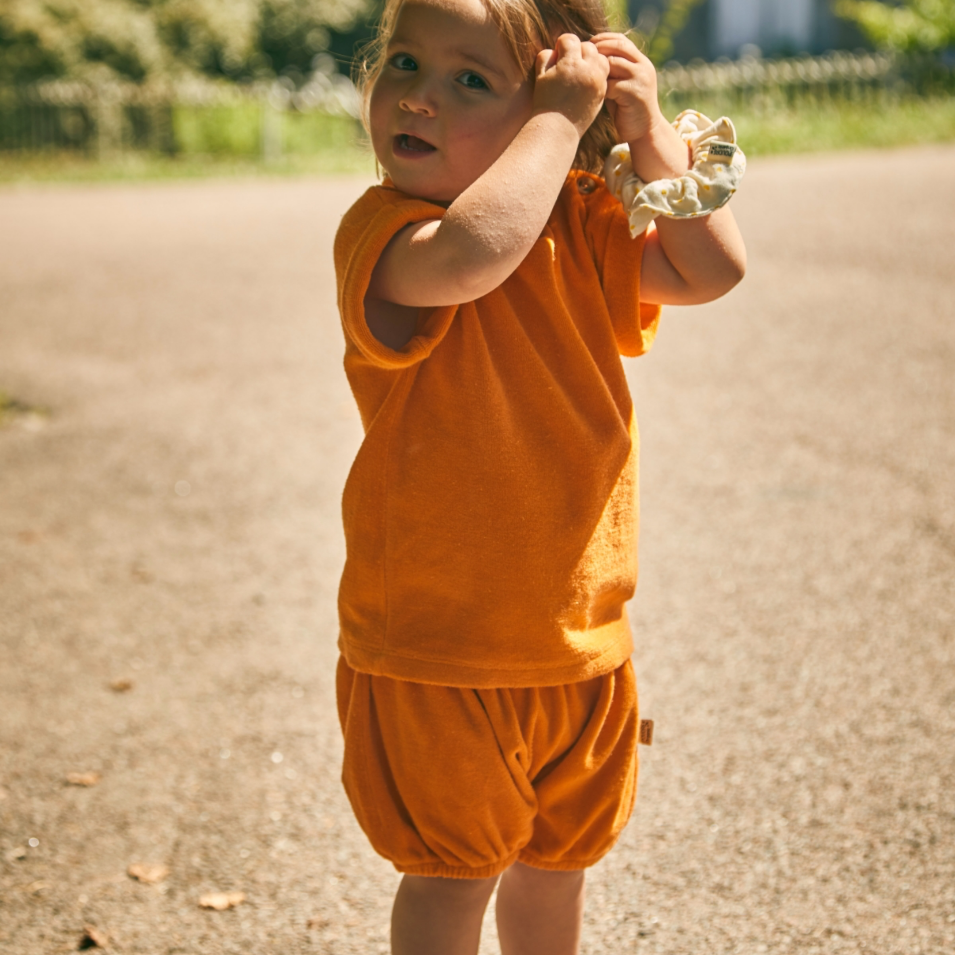 Poudre Organic T-SHIRT LAURIER ÉPONGE Russet Orange