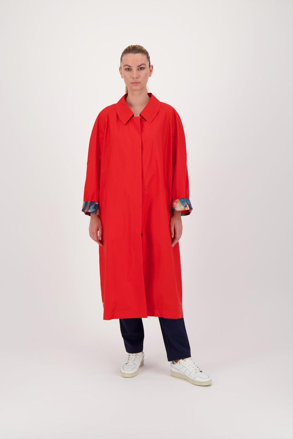 Pret Pour Partir MANTEAU DÉPERLANT CAMILLE EN COTON ORANGE SABLE