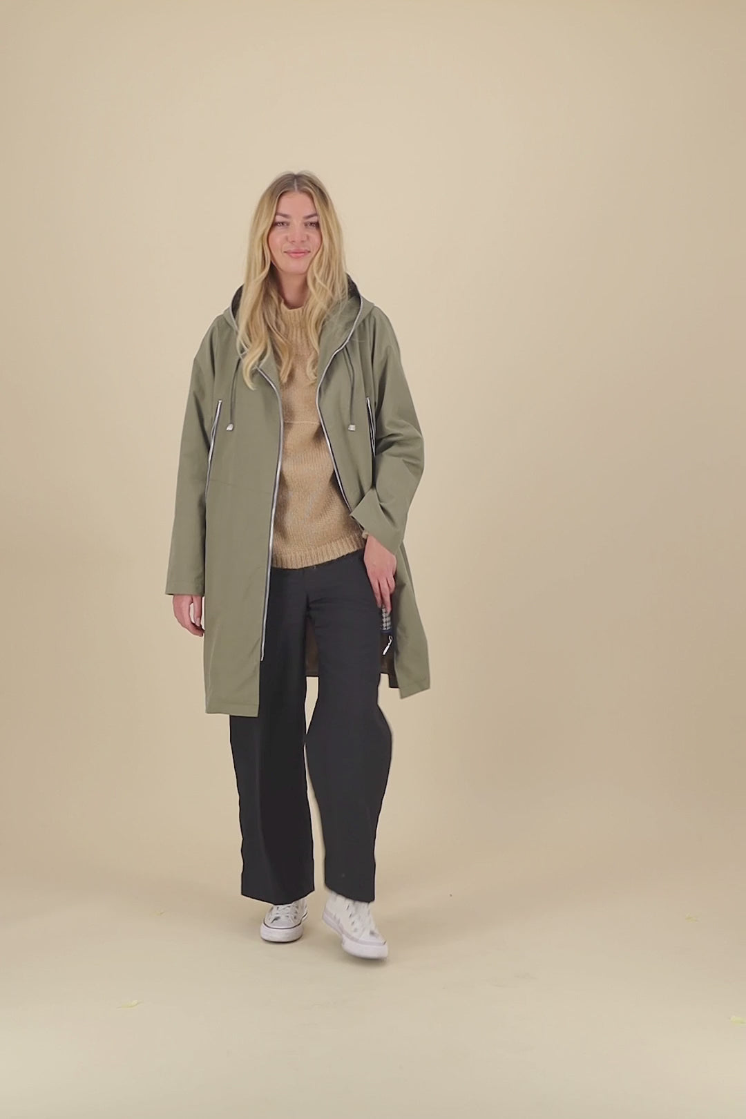 Pret Pour Partir PARKA BROOKLYN En Coton Imperméable Avec Doublure En Lainage Amovible Coloris Taupe