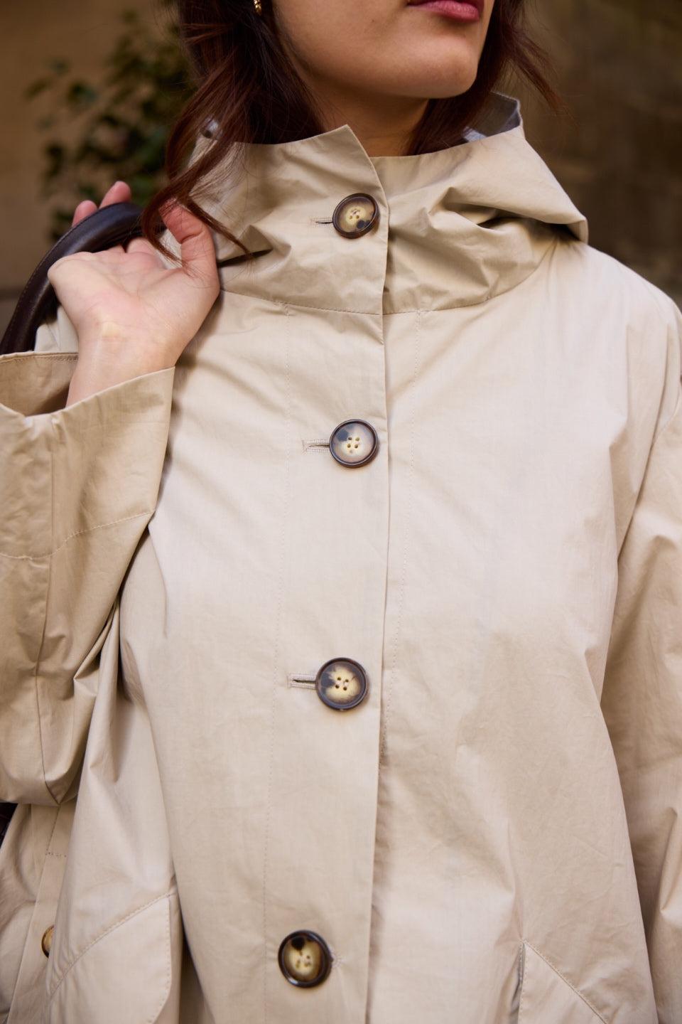 Pret Pour Partir PARKA DÉPERLANTE LAURA EN COTON SABLE