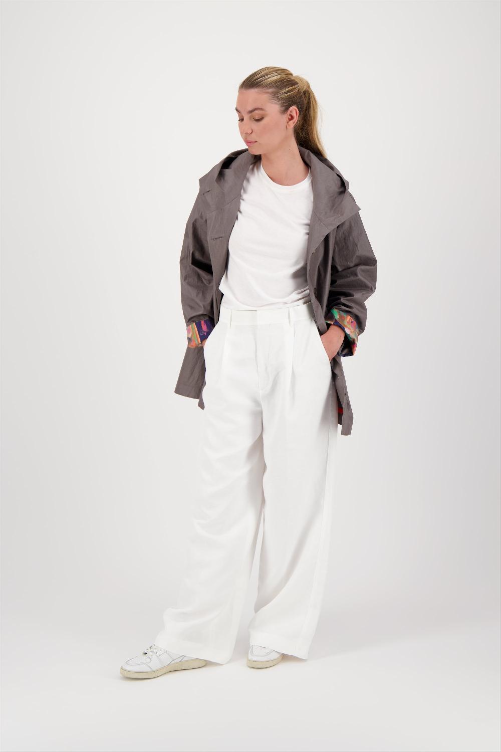 Pret Pour Partir PARKA DÉPERLANTE LAURA EN LIN ENDUIT & COTON BRONZE