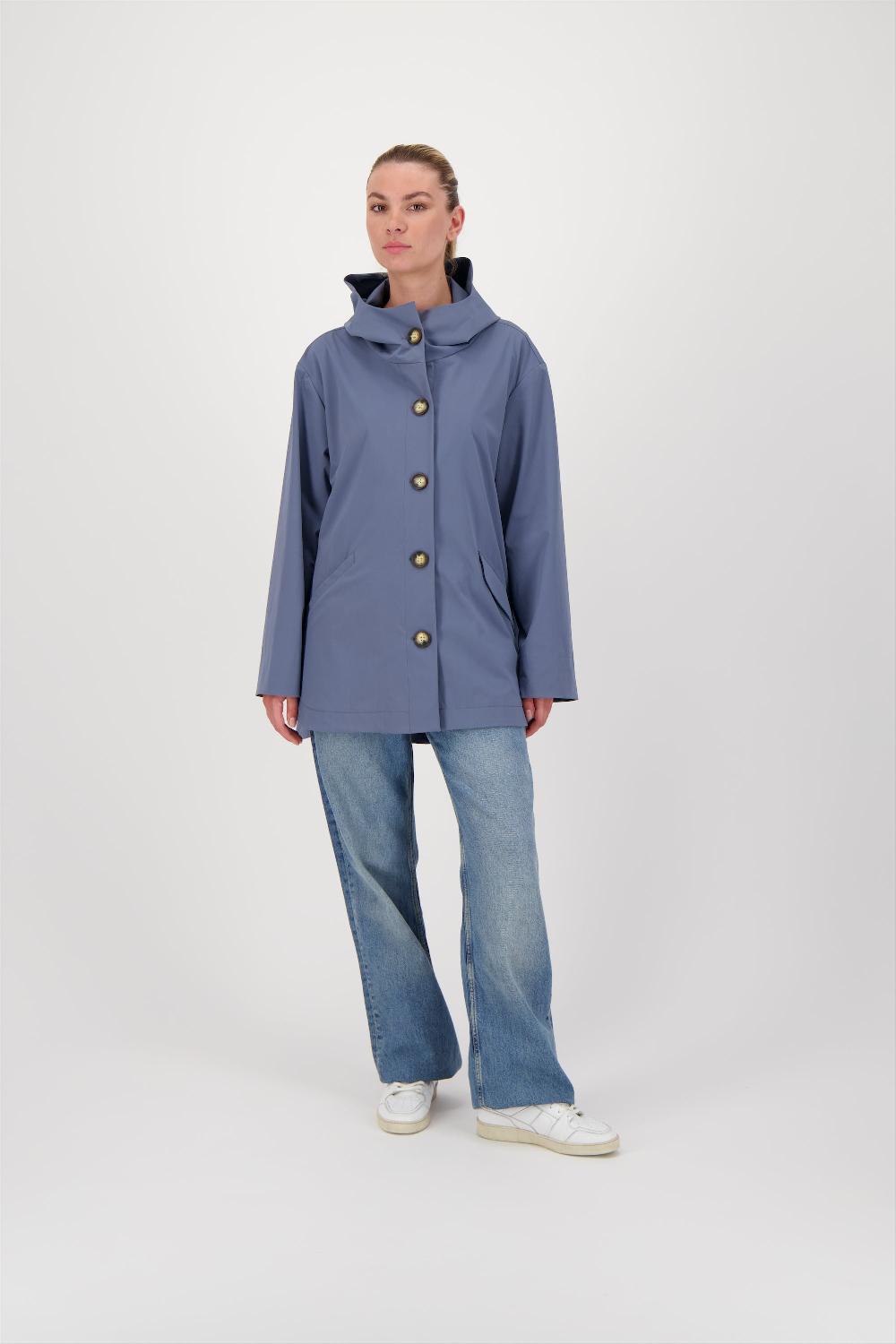 pret pour partir PARKA DÉPERLANTE LAURA EN POLYAMIDE BISTRETCH ARDOISE