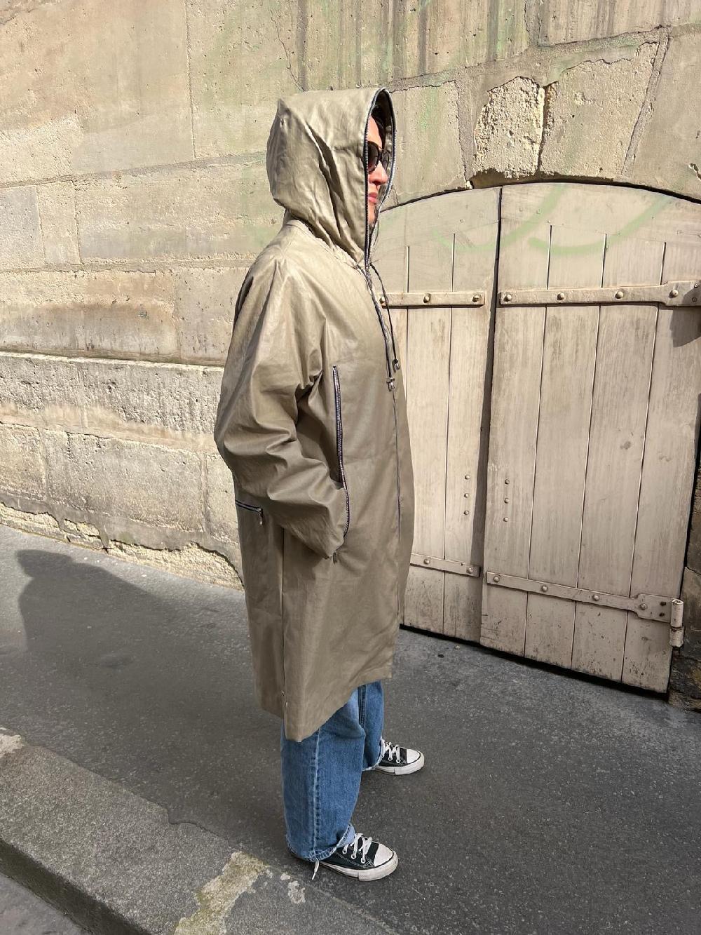 Pret Pour Partir PARKA DÉPERLANTE MINA EN LIN ENDUIT ET COTON ARGILE