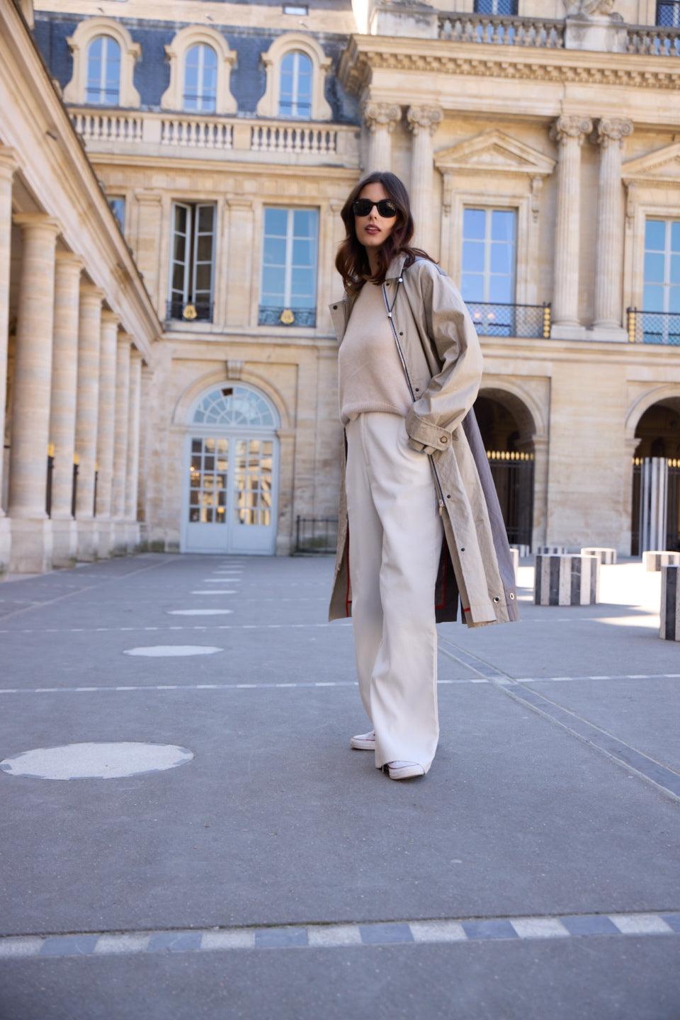 Pret Pour Partir PARKA DÉPERLANTE ONDEE EN LIN ENDUIT ET COTON BICOLOR SABLE/BRONZE & UNIE BRONZE