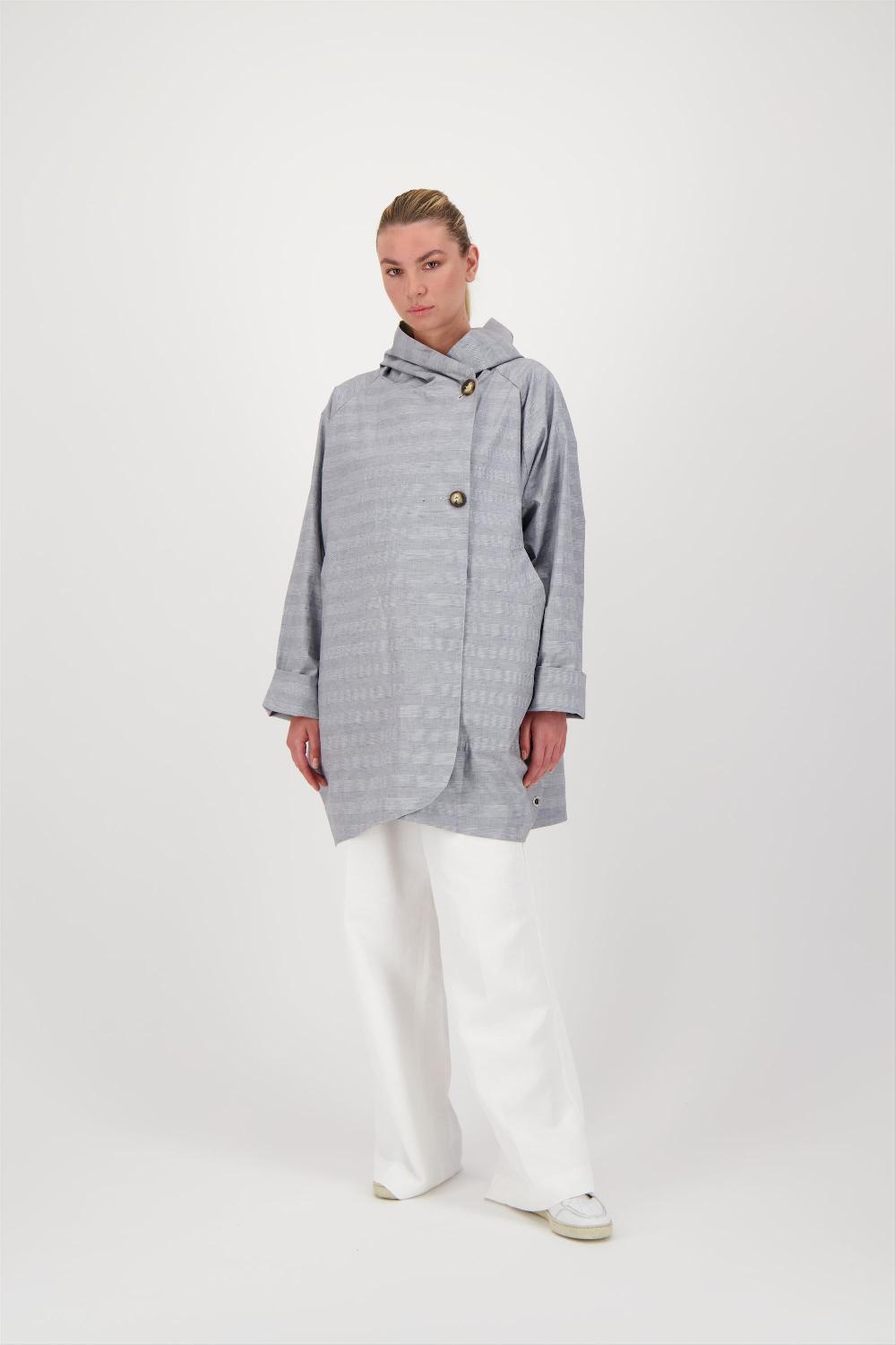 pret pour partir PARKA DÉPERLANTE PAOLA EN LIN & COTON PRINCE DE GALLES