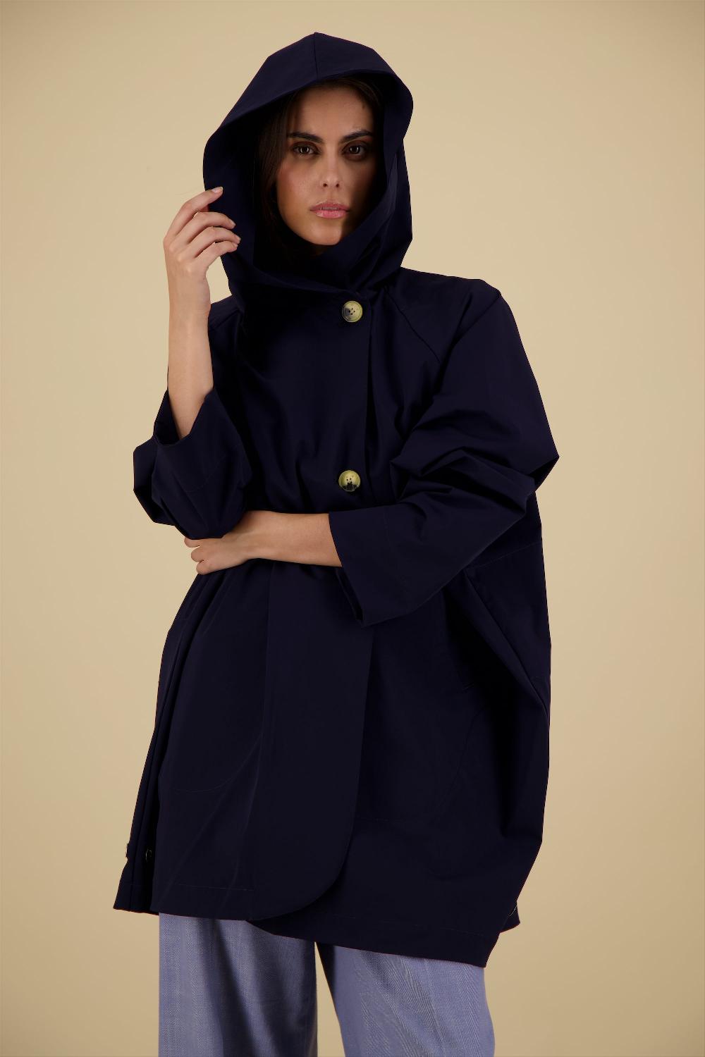 Pret Pour Partir PARKA DÉPERLANTE PAOLA EN POLYAMIDE BISTRETCH NAVY