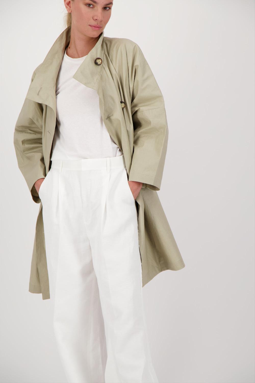 Pret Pour Partir PARKA DÉPERLANTE RUBIS EN LIN ENDUIT Et COTON SABLE