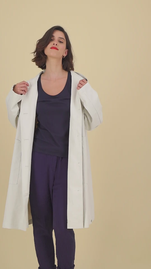 Pret Pour Partir PARKA IMPERMÉABLE PYLA EN COTON GOMMÉ CIMENT