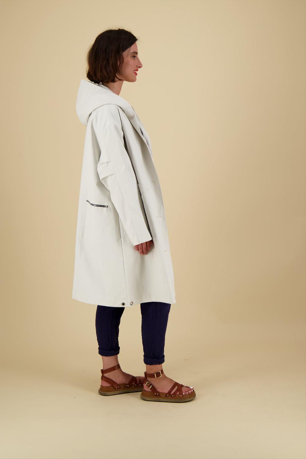 Pret Pour Partir PARKA IMPERMÉABLE PYLA EN COTON GOMMÉ CIMENT