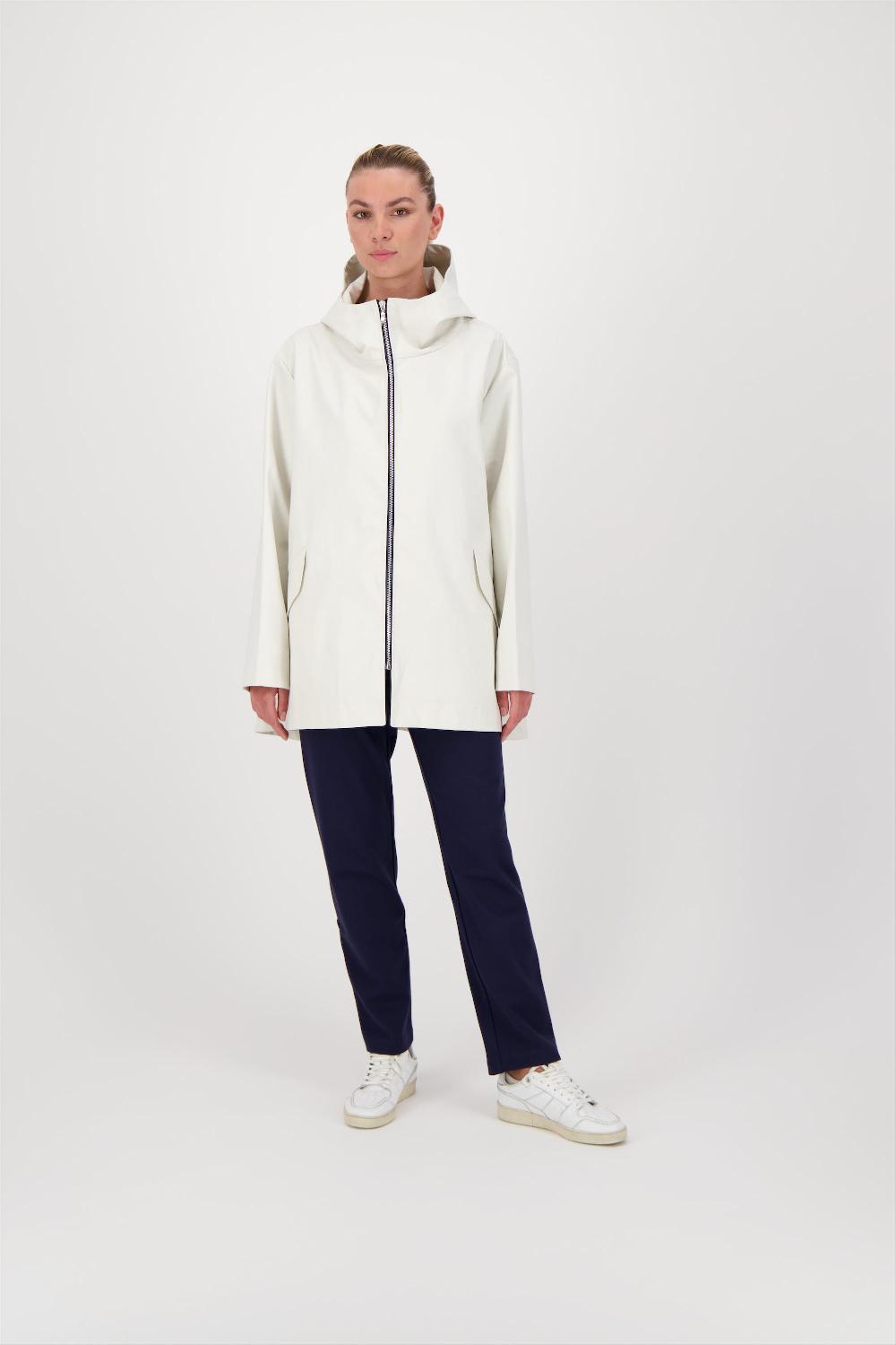 pret pour partir PARKA IMPERMÉABLE ZEPHYR EN COTON GOMMÉ CIMENT