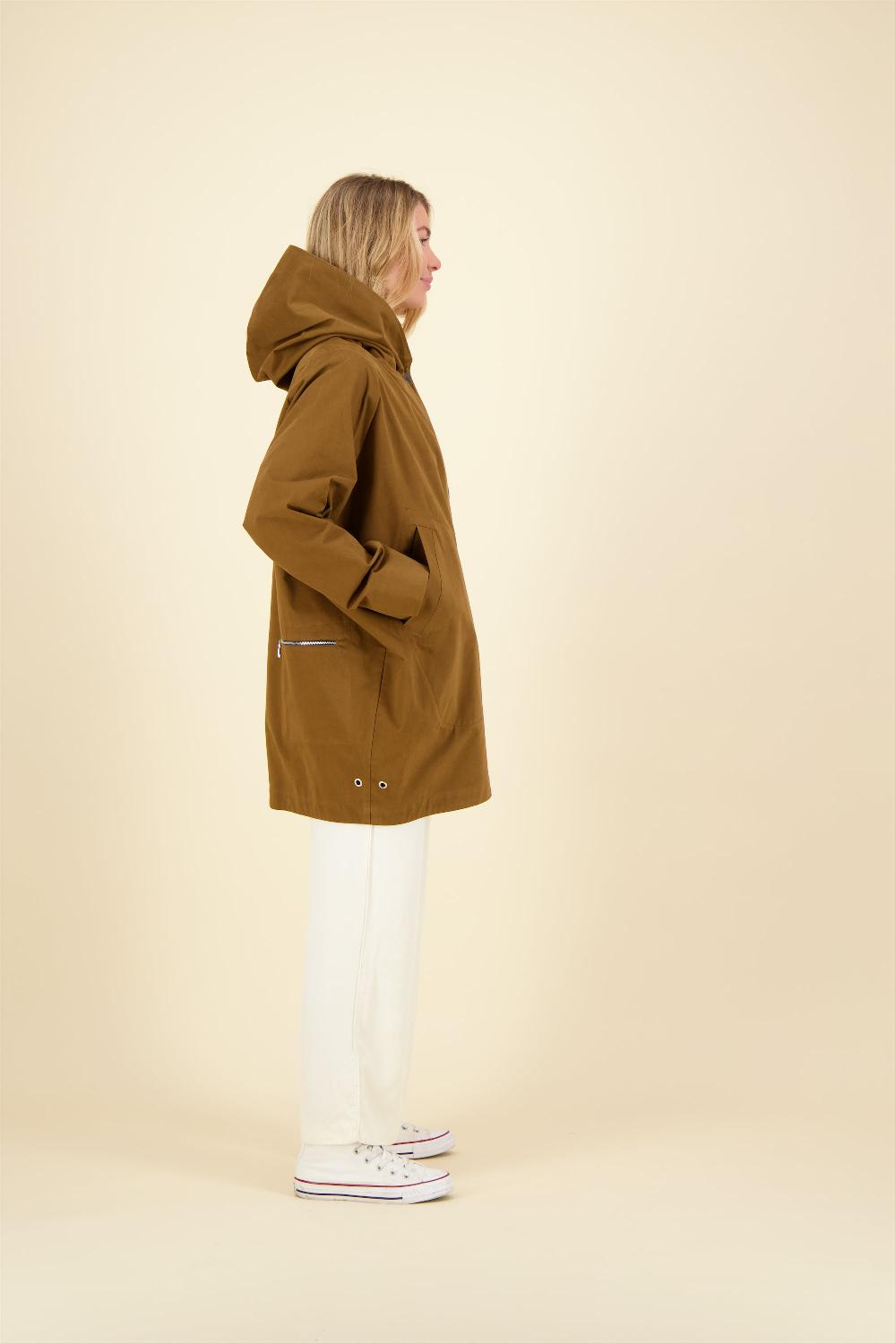 Pret Pour Partir PARKA PAOLA En Coton Imperméable Coloris Tabac
