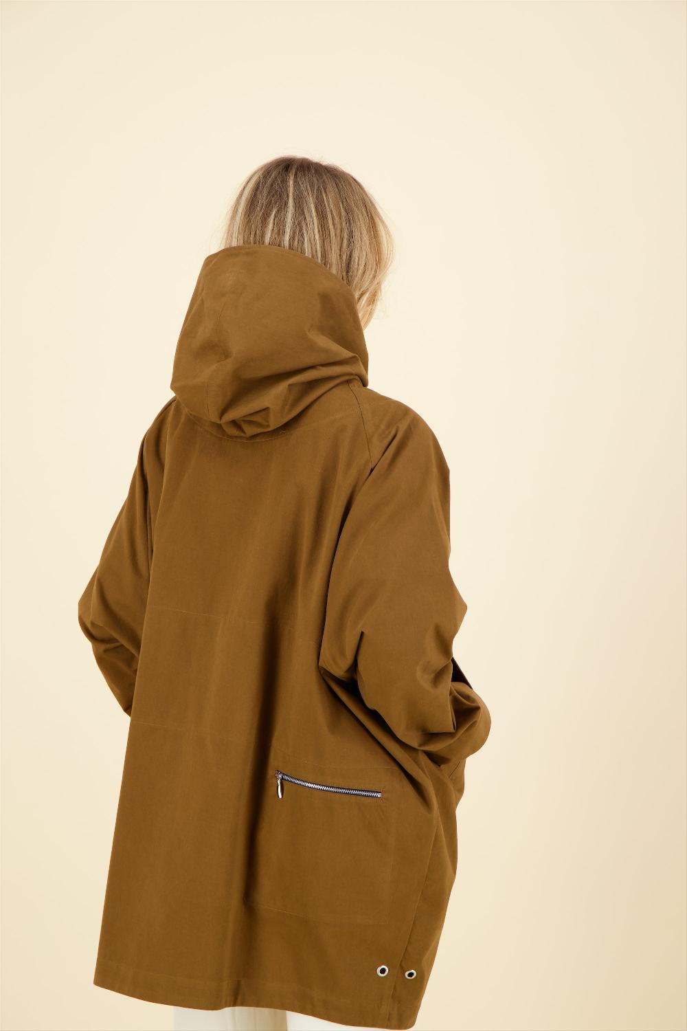Pret Pour Partir PARKA PAOLA En Coton Imperméable Coloris Tabac