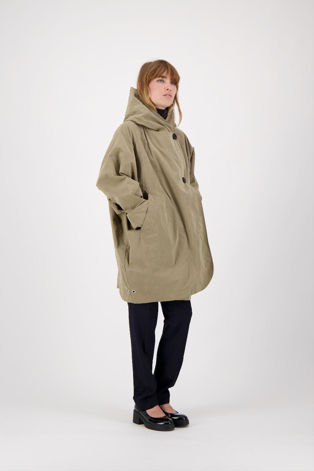 pret pour partir PARKA PAOLA en coton imperméable coloris taupe