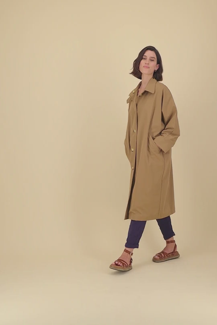Pret Pour Partir TRENCH DÉPERLANT VICTORIA EN POLYAMIDE BISTRETCH CARAMEL