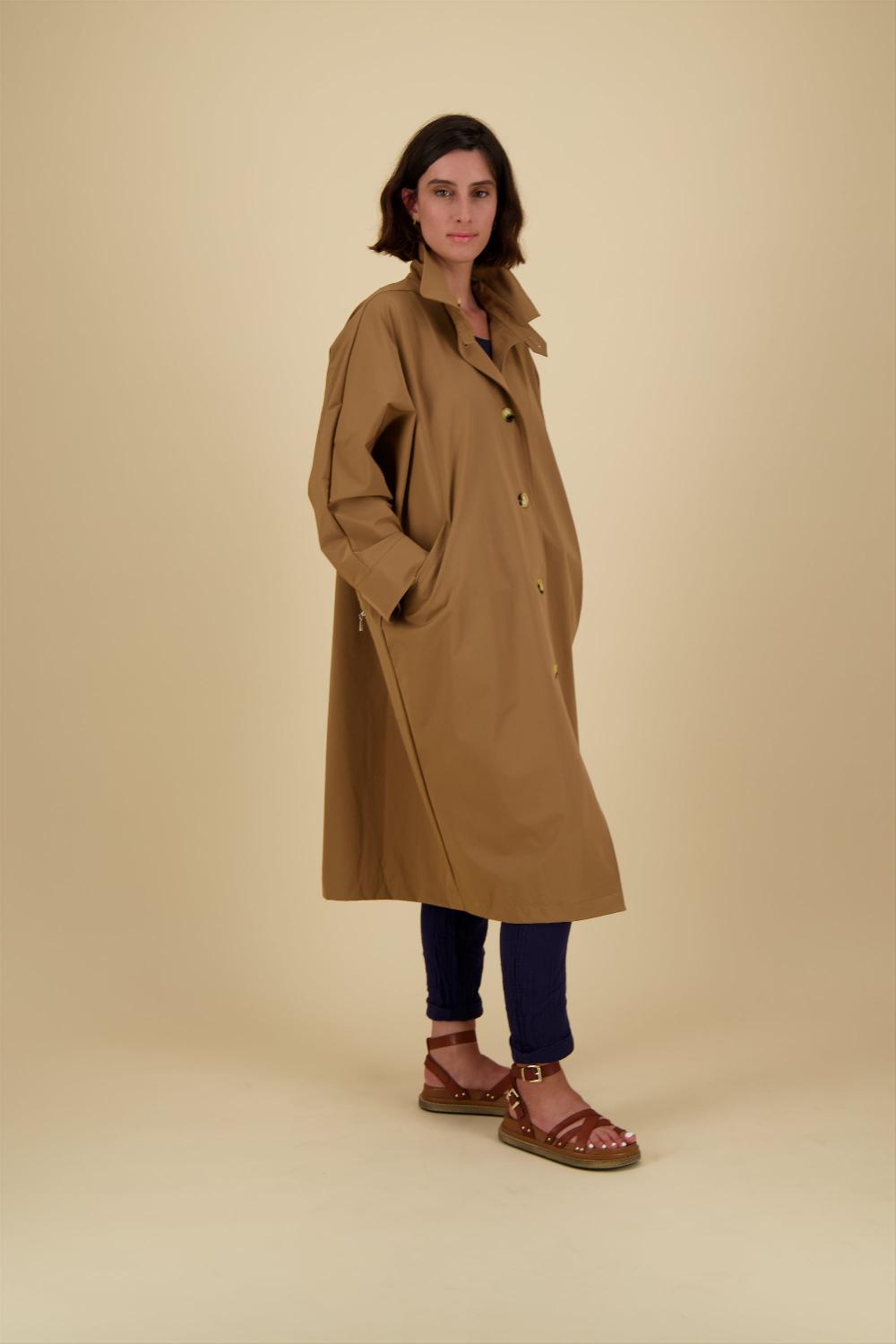Pret Pour Partir TRENCH DÉPERLANT VICTORIA EN POLYAMIDE BISTRETCH CARAMEL