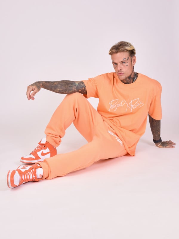 project x paris Bas de Jogging basic full logo broderie