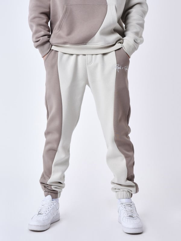 Project X Paris Bas De Jogging Bicolore Style Vague