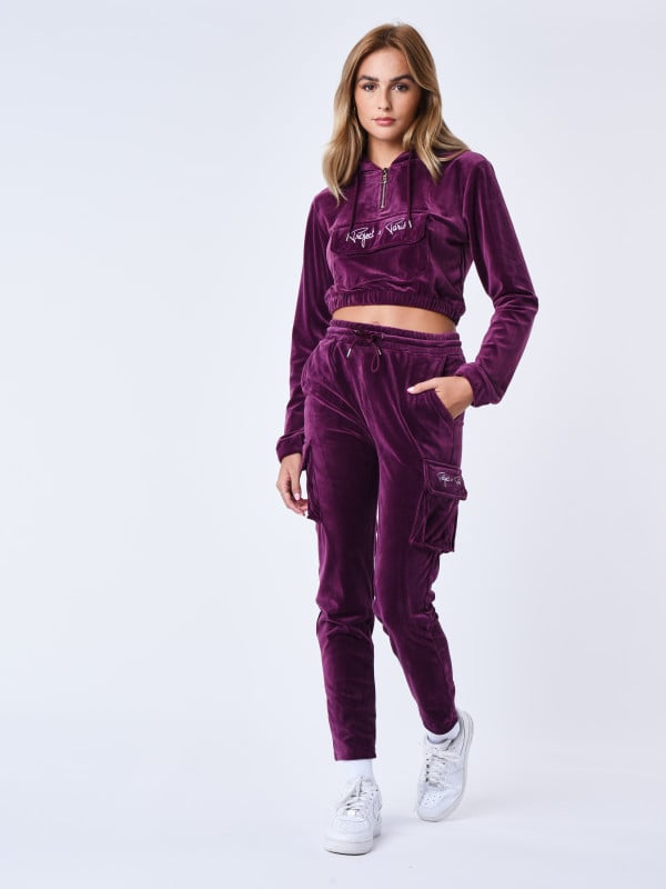 project x paris Bas de jogging cargo en velours signature