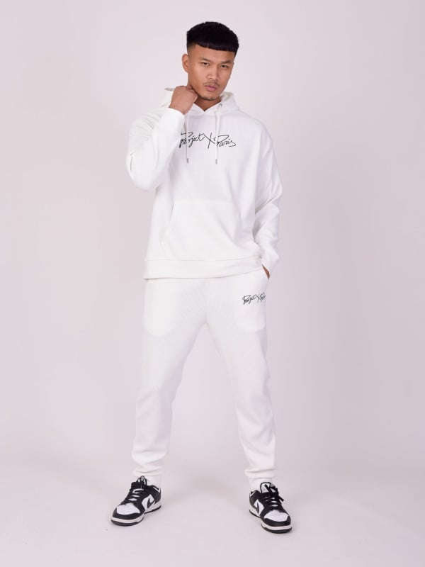 Project X Paris Bas De Jogging Cotelé Simple Broderie