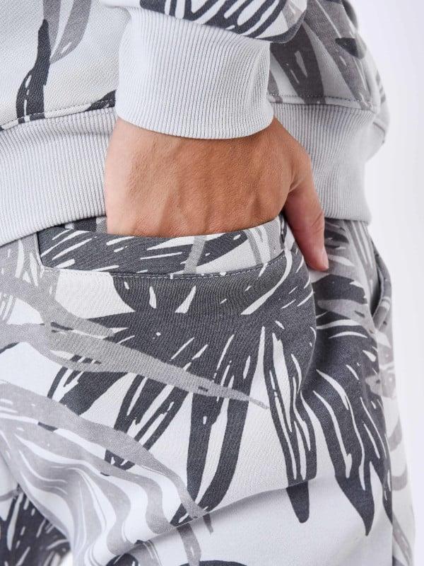 Project X Paris Bas De Jogging Motif All Over Feuilles De Palmier