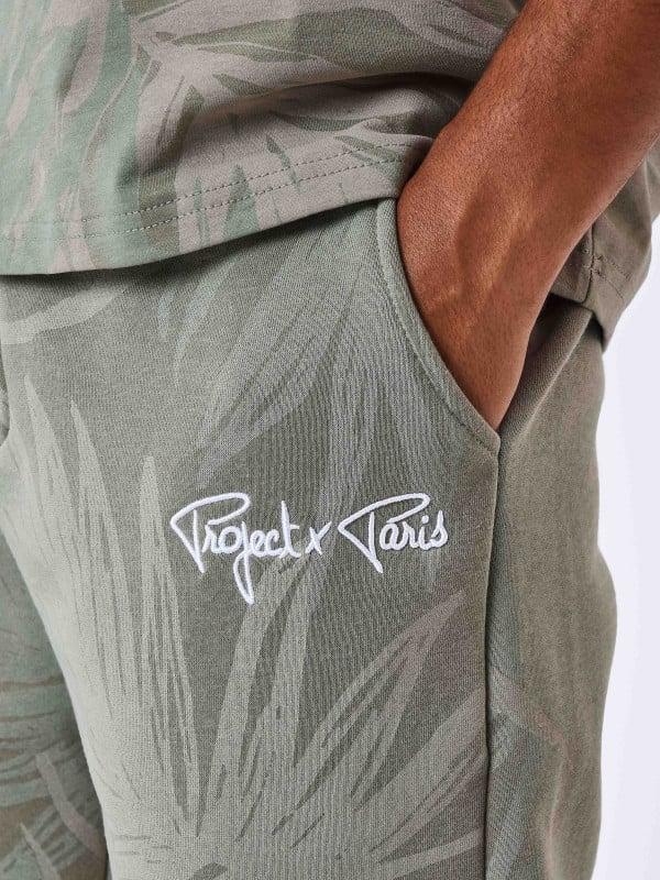 Project X Paris Bas De Jogging Motif All Over Feuilles De Palmier