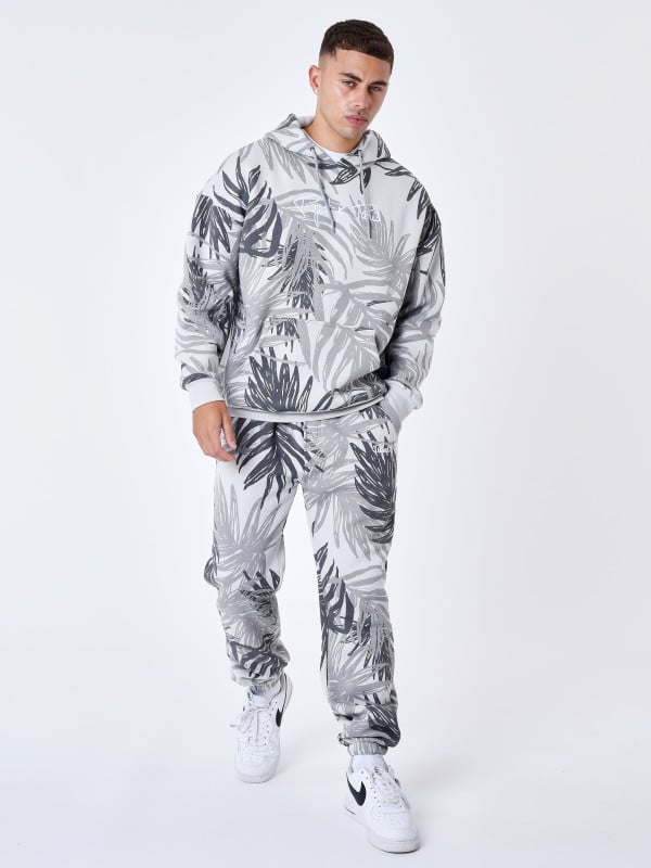 project x paris Bas de jogging motif all over feuilles de palmier