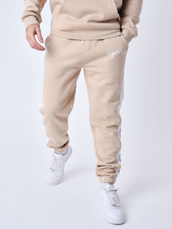 Project X Paris Bas De Jogging Signature Avec Bandes Blanches