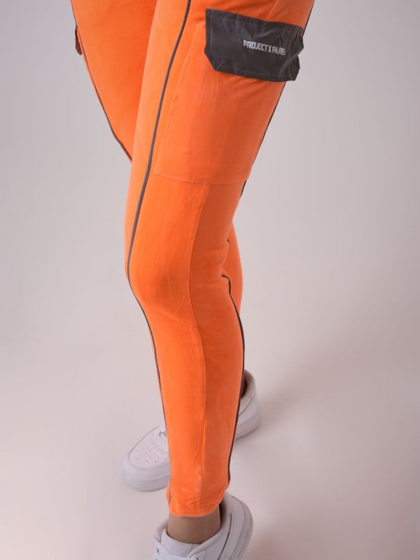 Project X Paris Bas De Jogging Velvet Type Cargo à Piping Réfléchissant