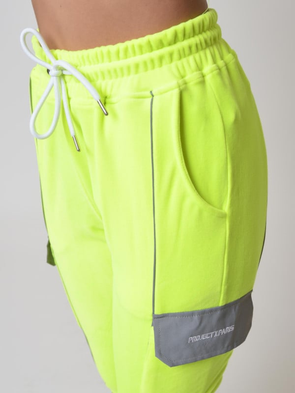 Project X Paris Bas De Jogging Velvet Type Cargo à Piping Réfléchissant