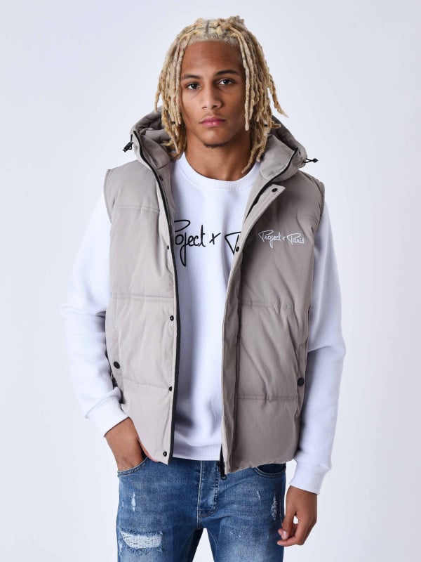 Project X Paris Blouson Matelassé Sans Manches Capuche