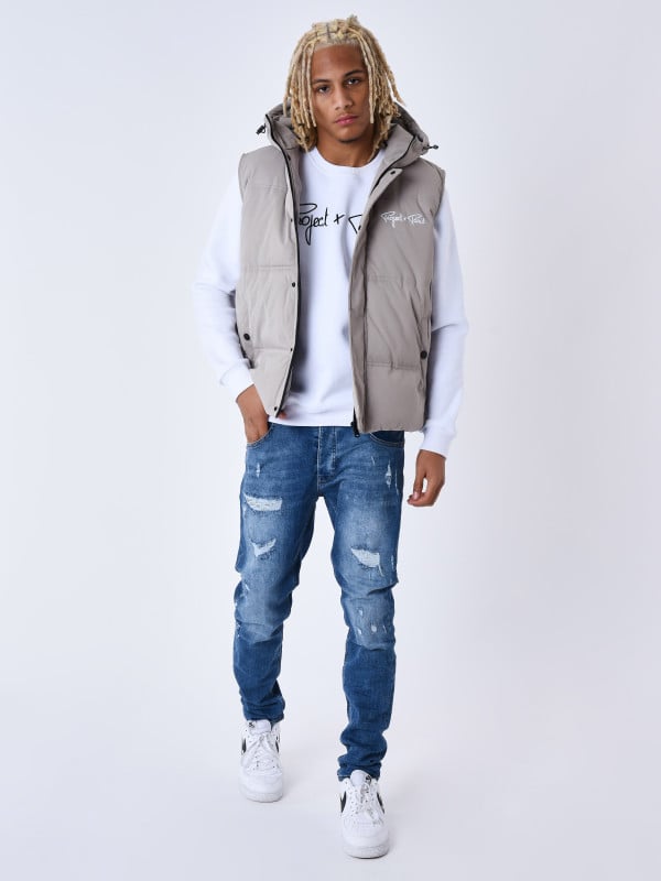 Project X Paris Blouson Matelassé Sans Manches Capuche
