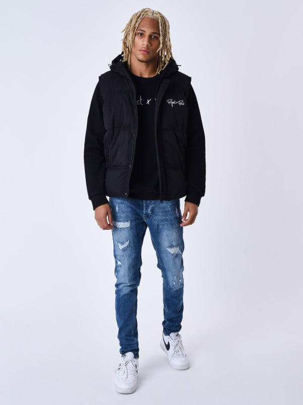 Project X Paris Blouson Matelassé Sans Manches Capuche