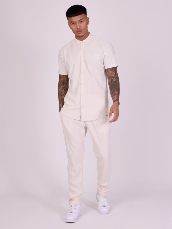 Project X Paris Chemise Col Mao En Matière Texturée