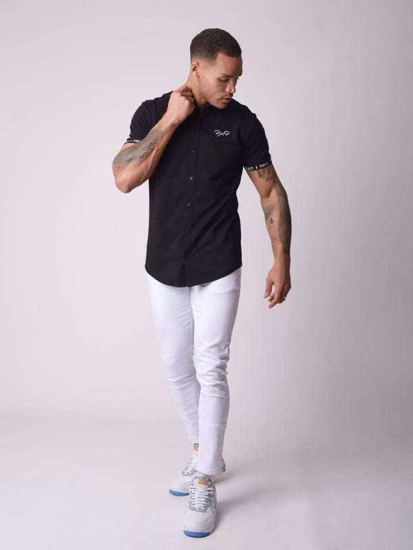 Project X Paris Chemise Col Mao Manches Courtes Basic